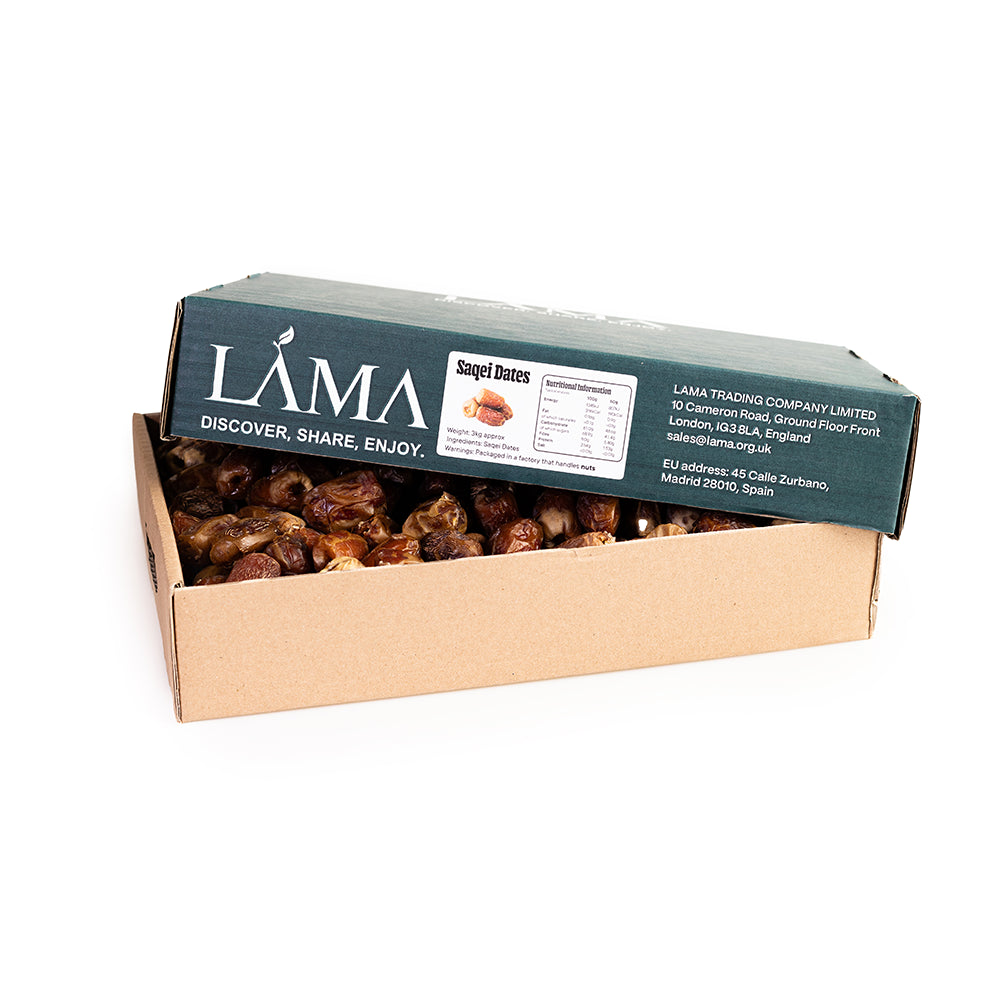 Bulk Pitted Saqei Dates (3kg) | Ready-to-Use for Hospitality & Food Service
