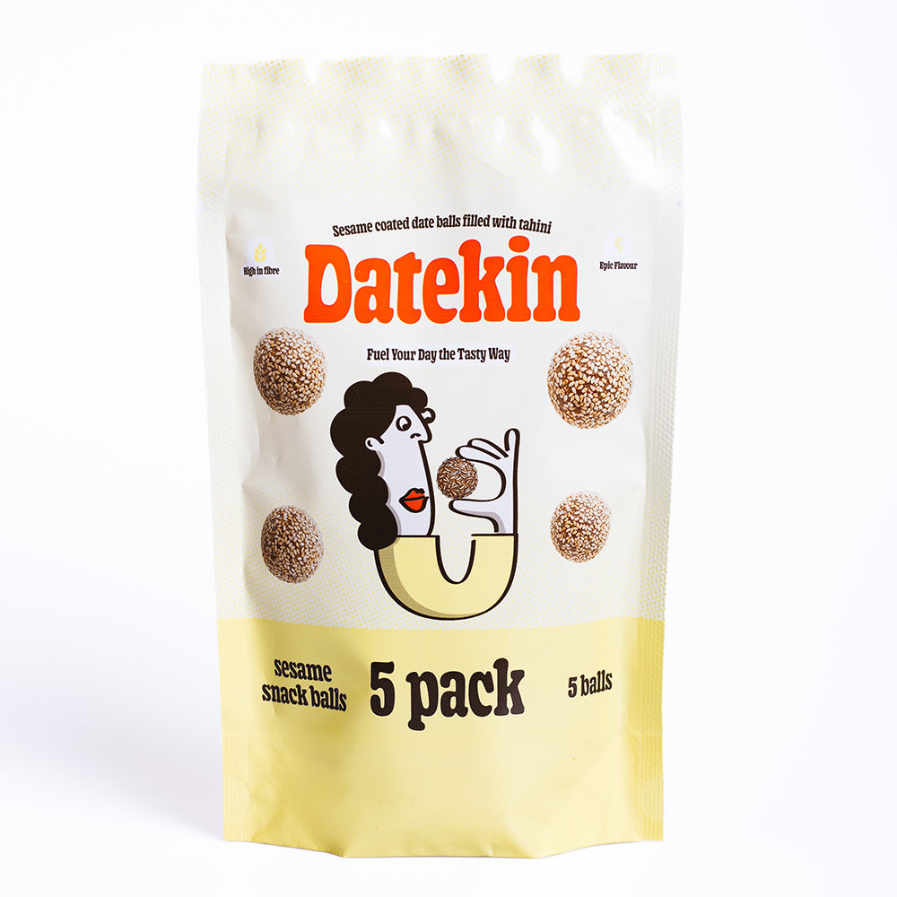 Datekin Sesame Coated Date Balls Filled with Tahini (1 x 5 Pack)