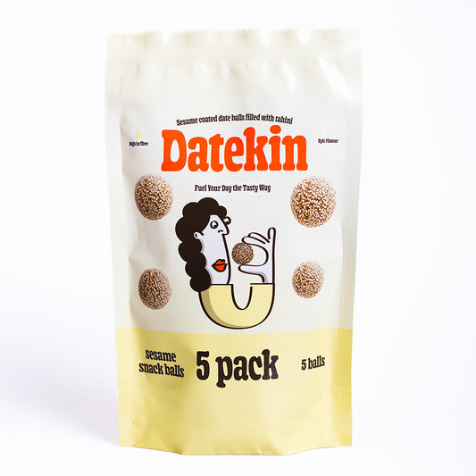 Datekin Sesame Coated Date Balls Filled with Tahini (1 x 5 Pack)