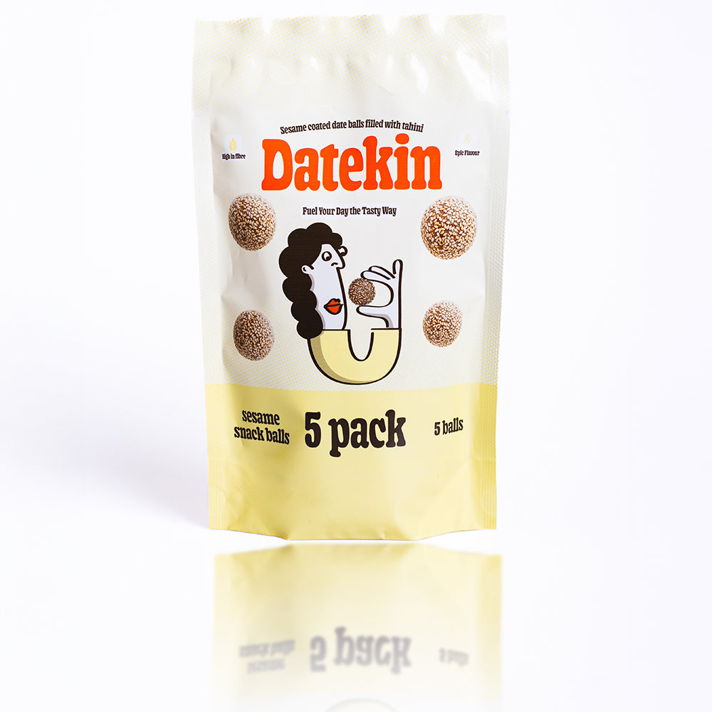 Datekin Sesame Coated Date Balls Filled with Tahini (1 x 5 Pack)