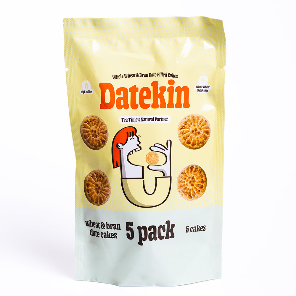 Datekin Date Filled Whole Wheat & Bran Cakes No Added Sugar (12 x 5 Pack)