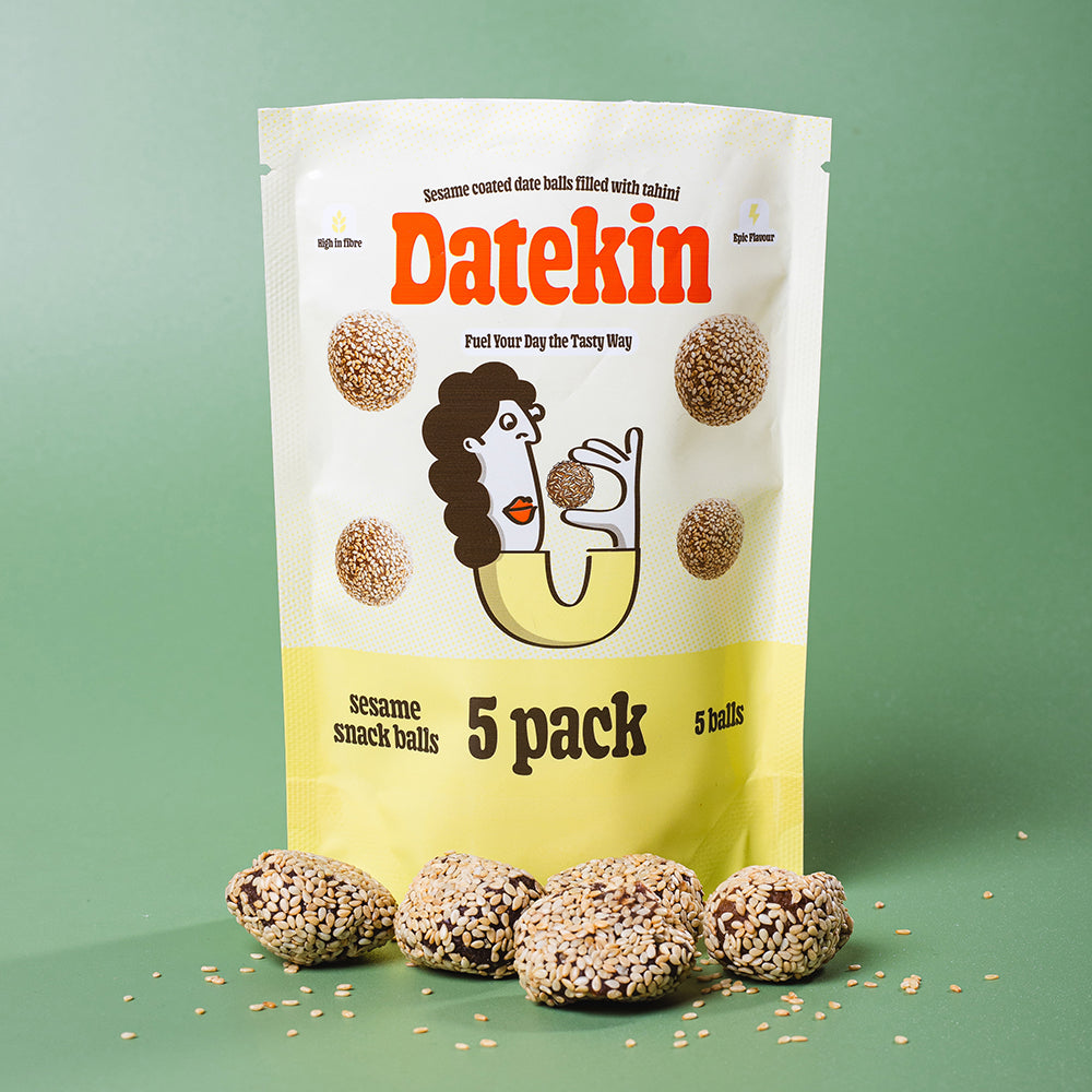 Datekin Sesame Coated Date Balls Filled with Tahini (1 x 5 Pack)