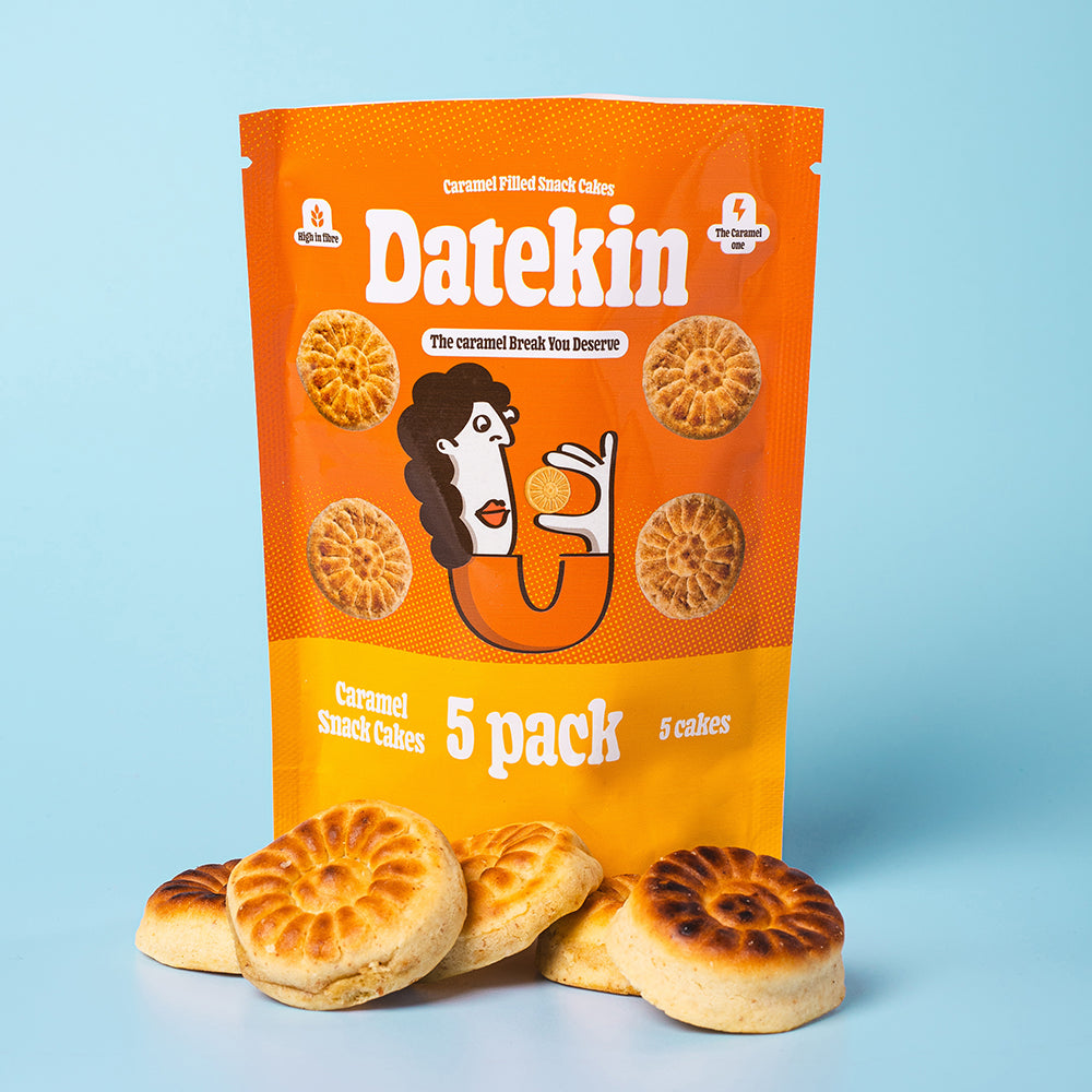 Datekin Caramel Filled Cakes (1 x 5 pack)